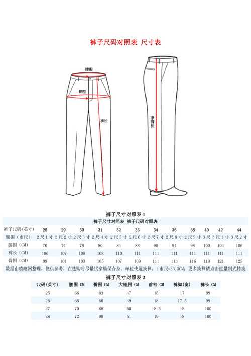 女裤，专柜160/*A对应26，27，28，29，30……这样的尺寸是怎么对应的？30乘以26的笔记本-图2