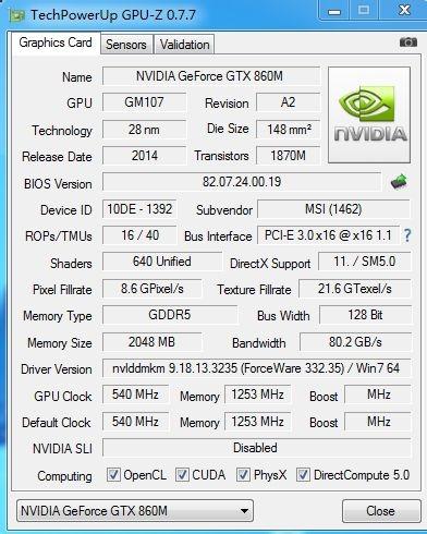 显卡860m2021什么水平？gtx 860笔记本-图1