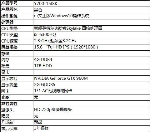 联想y700笔记本详细参数？联想笔记本y700i5配置-图2